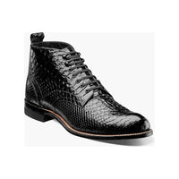 00057,Stacy Adams Madison Boots Anaconda Print High Top Lace Up Black - J.Valintin Men's Wear Legend - 8762