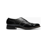 00267, Stacy Adams Leather Shoes Dayton Alligator Print Wingtip Lace Up Black - J.Valintin Men's Wear Legend - 100481