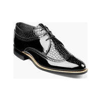 00605, Stacy Adams Leather Shoes Dayton Wintip Oxford Black White - J.Valintin Men's Wear Legend - 5083