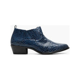 Stacy Adams Sandoval Cuban Heel Boot Croco print Navy 25666-410