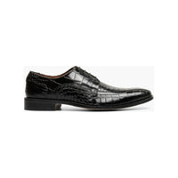 Men's Stacy Adams Shoes Crocodile Leather Print GABARDO 25681-001 Black