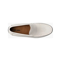 Stacy Adams Conroy Moc Toe Perf Slip-On Casual Shoes White 25702-100