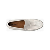 Stacy Adams Conroy Moc Toe Perf Slip-On Casual Shoes White 25702-100