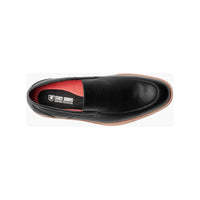 Stacy Adams Wellington Moc Toe Slip On Black Leather 25714-001