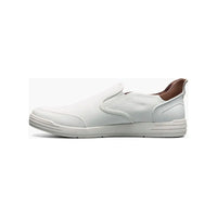 Nunn Bush KORE City Walk EZ Moc Toe Slip-On Shoes White 85118-100