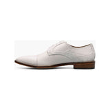 Stacy Adams Tedesco Cap Toe Oxford Lizard Leather Dress Shoes White 25630-100