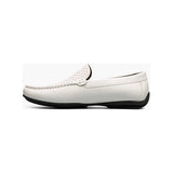 Stacy Adams Conroy Moc Toe Perf Slip-On Casual Shoes White 25702-100