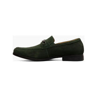 Stacy Adams Ravelle Moc Toe Bit Slip On Shoes Washed Green Suede 25680-344