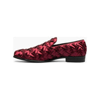 Stacy Adams Savoir Satin Textile Upper Shoes 25611-601 Burgundy