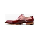 Stacy Adams Plaza Modified Cap Toe Oxford Shoes Leather Red Multi 25608-640