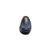 Stacy Adams Conroy Moc Toe Perf Slip-On Casual Shoes Navy 25702-410