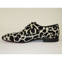 Men's GENIO Leopard Red Leather Sole Shoes Turkey 120195268 Black White