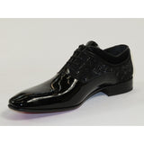 Men's GENIO Patent Leather Red Sole Shoes Formal 120196618 Black Stones