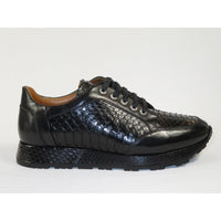 Men's GENIO Turkey Genuine Python Snake Leather Shoes 120197327 Black