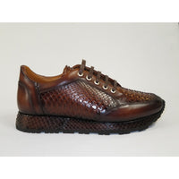 Men's GENIO Turkey Genuine Python Snake Leather Shoes 120197327 Brown