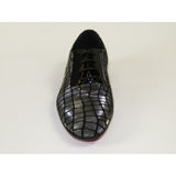 Men's GENIO Suede Croc Red Leather Sole Shoes Turkey 120371142 Metallic Silver