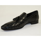 Men's GENIO Genuine Crocodile Embossed Leather Shoes Turkey 120371164 Black