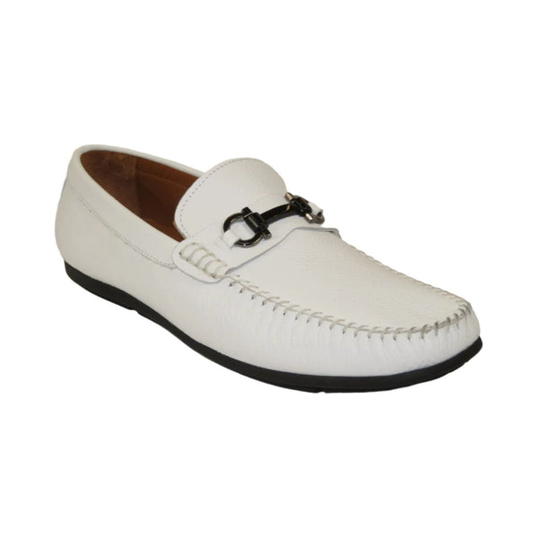 Men's Driving Shoes GENIO Turkey Casual Dress Genuine Leather 120741706 White