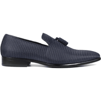 Stacy Adams Tazewell Plain Toe Tassel Tuxedo Shoes Slip On Navy 25343-410