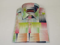 Men's AVM Rhine Stone Digital Print Shirt Cotton Turkey Slim Fit 19590-01 Multi
