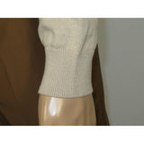 Men's Sweater Knit By BRANGO Turkey Mock Neck Cotton Blend 21050 Beige