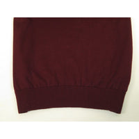 Men's Sweater Knit By BRANGO Turkey Mock Neck Cotton Blend 21050 Burgundy
