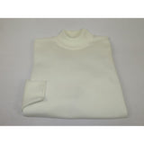 Men's Sweater Knit By BRANGO Turkey Mock Neck Cotton Blend 21050 White