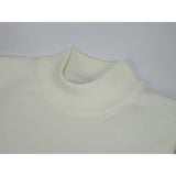 Men's Sweater Knit By BRANGO Turkey Mock Neck Cotton Blend 21050 White