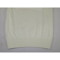 Men's Sweater Knit By BRANGO Turkey Mock Neck Cotton Blend 21050 White