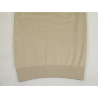 Men's Sweater Knit By BRANGO Turkey Mock Neck Cotton Blend 21050 Beige