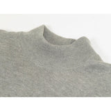 Men's Sweater Knit By BRANGO Turkey Mock Neck Cotton Blend 21050 Gray