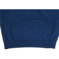 Men's Sweater Knit By BRANGO Turkey Polo Neck Cotton Blend 21220 Sax Blue