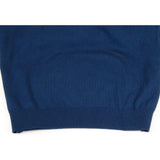 Men's Sweater Knit By BRANGO Turkey Polo Neck Cotton Blend 21220 Sax Blue