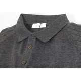 Men's Sweater Knit By BRANGO Turkey Polo Neck Cotton Blend 21228 Charcoal Gray