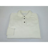 Men's Sweater Knit By BRANGO Turkey Polo Neck Cotton Blend 21228 White