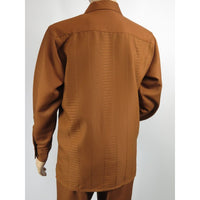 Men's MONTIQUE Two Piece Set Walking Leisure Suit 2372 Cognac Tone on Tone