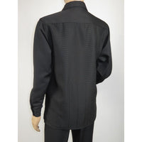 Men's MONTIQUE Two Piece Set Walking Leisure Suit 2372 Black Tone on Tone