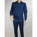 Men's MONTIQUE Two Piece Set Walking Leisure Suit 2391 Navy Tone on Tone