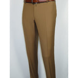 Men's MONO Turkey Slacks 100% Wool Plain Front Slim Fit 2502-10 Camel