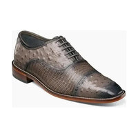 25527 Stacy Adams Leather Shoes Rodano Ostrich Lizard Print All Colors - J.Valintin Men's Wear Legend - 95132