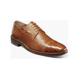 25538 Stacy Adams Leather Shoes Esposito Lizard Crocodile Print Blue Tan - J.Valintin Men's Wear Legend - 97885