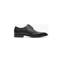 25576 - 001 Stacy Adams Turano Bike Toe Oxford Croc Print Shoes Black - J.Valintin Men's Wear Legend - 25576 - 001 black - 8.5