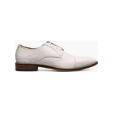 25630 - 100 Stacy Adams Tedesco Cap Toe Oxford Lizard Leather Dress Shoes White - J.Valintin Men's Wear Legend - 25630 - 100 White - 8.5