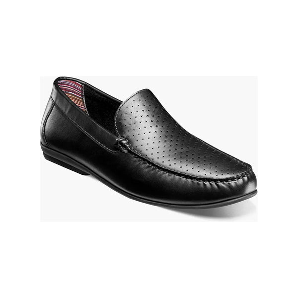 Stacy Adams Conroy Moc Toe Perf Slip-On Casual Shoes Black 25702-001