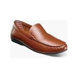 Stacy Adams Conroy Moc Toe Perf Slip-On Casual Shoes Cognac 25702-221