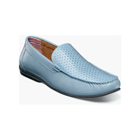 Stacy Adams Conroy Moc Toe Perf Slip-On Casual Shoes Light Blue  25702-459