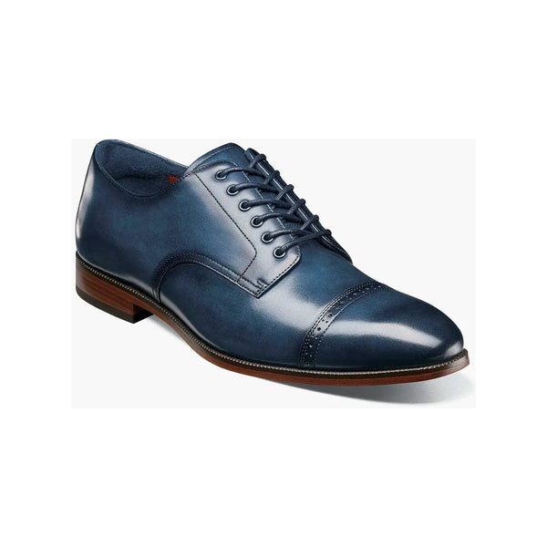 Stacy Adams William Cap Toe Oxford Leather Shoes Navy 25719-410