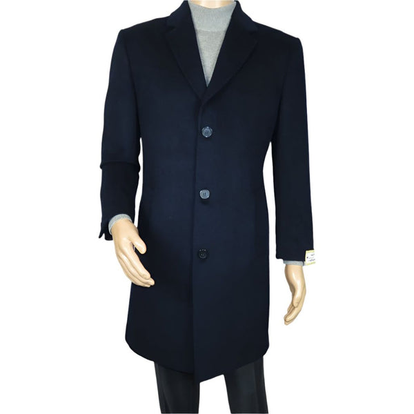 Men's CASILA Turkey Top Winter Coat Wool, Cashmere Blend 403140-14 Navy Blue