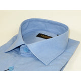 Men's Shirt Hankie CASILA Turkey Cotton Blend Long Sleeves 501770-15 Blue