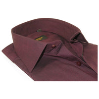 Men's Shirt Hankie CASILA Turkey Cotton Blend Long Sleeves 501770-16 Burgundy